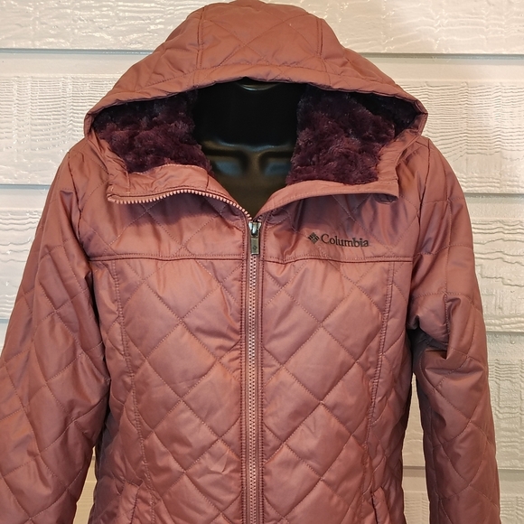 Columbia Jackets & Blazers - Columbia Women's Small Copper Crest Coat Faux Fur Lined Hooded Jacket Purple